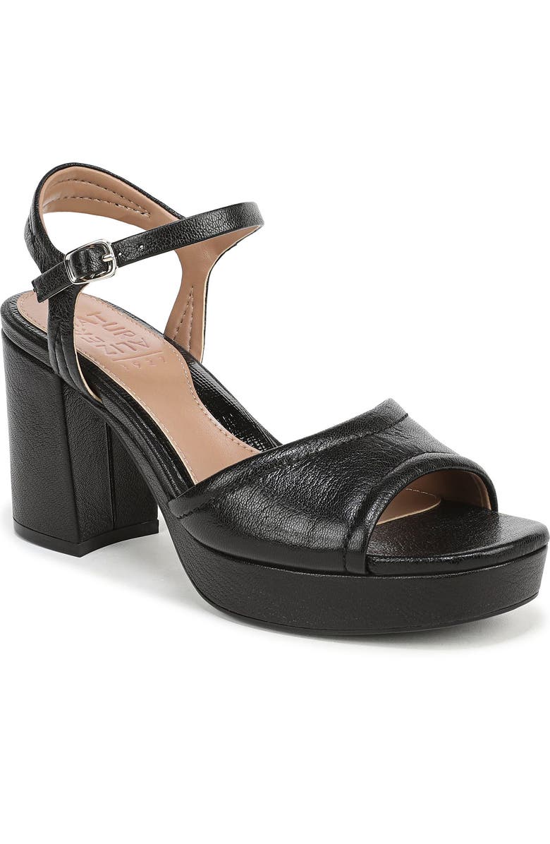 Naturalizer Petra Ankle Strap Platform Sandal, Main, color, Black Leather