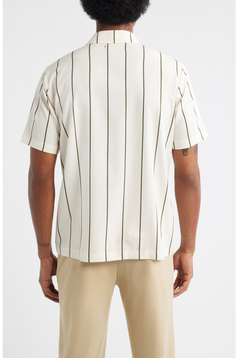 Past Graphic Short Sleeve Button-Up Shirt, Alternate, color, CREAM