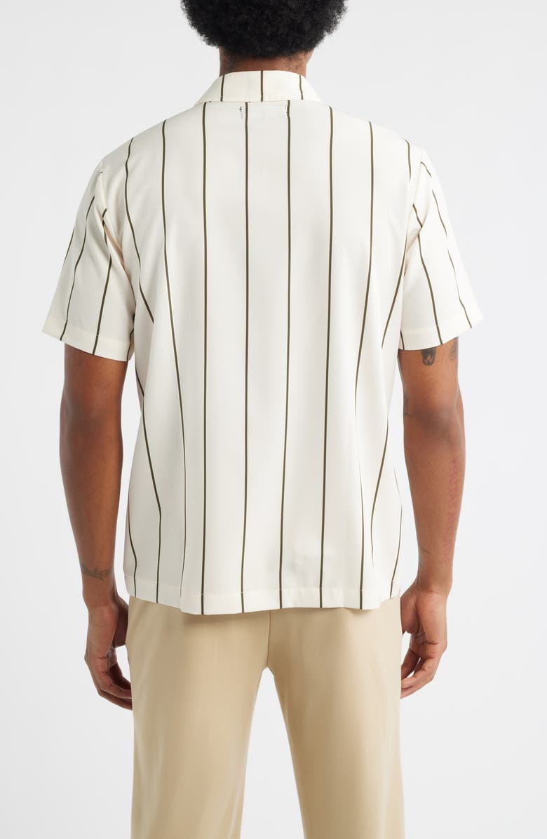 SANTO STUDIO Past Graphic Short Sleeve Button-Up Shirt, Alternate, color, Cream