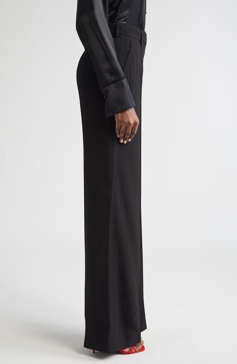 Balmain Tailored Straight Leg Crepe Pants, Alternate, color,