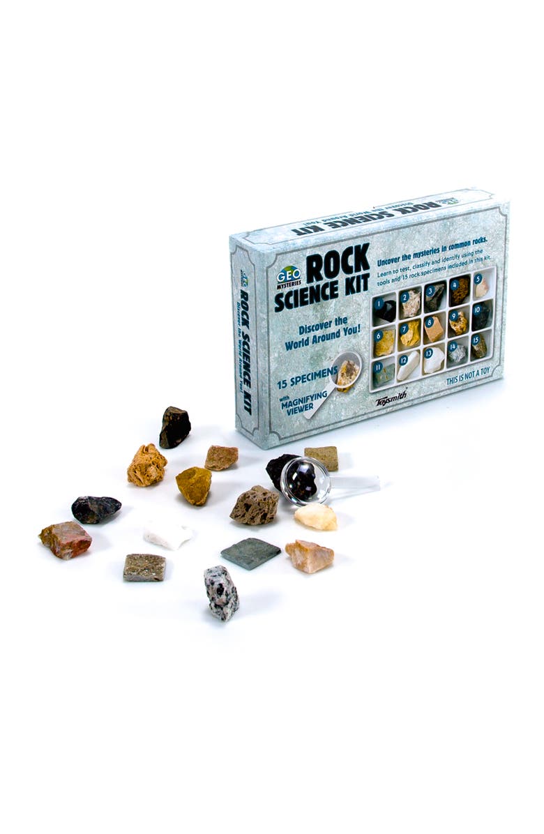 Toysmith Toy Rock Science Geology Mineral Specimen STEM Kit, Alternate, color, Multicolored