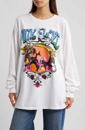 Merch Traffic Pink Floyd Long Sleeve Cotton Graphic T-Shirt