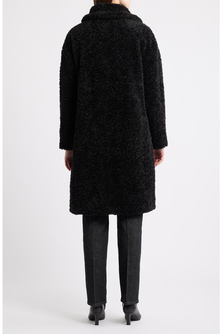Long Teddy Coat, Alternate, color, BLACK