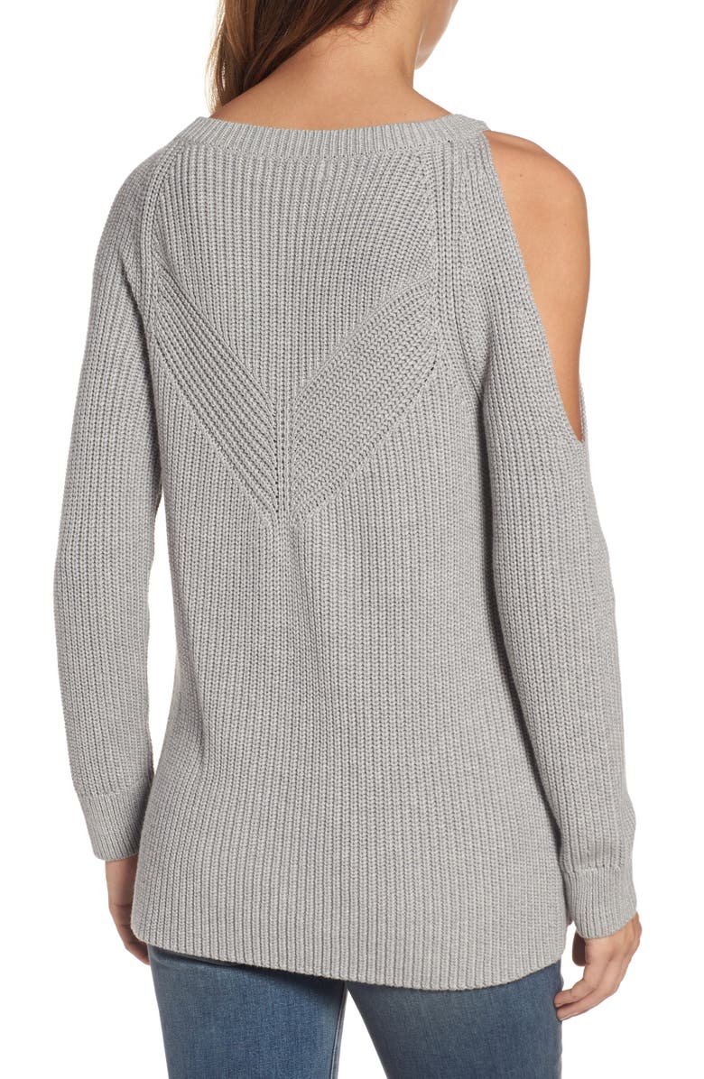 Treasure & Bond Asymmetrical Cold Shoulder Sweater, Alternate, color, 