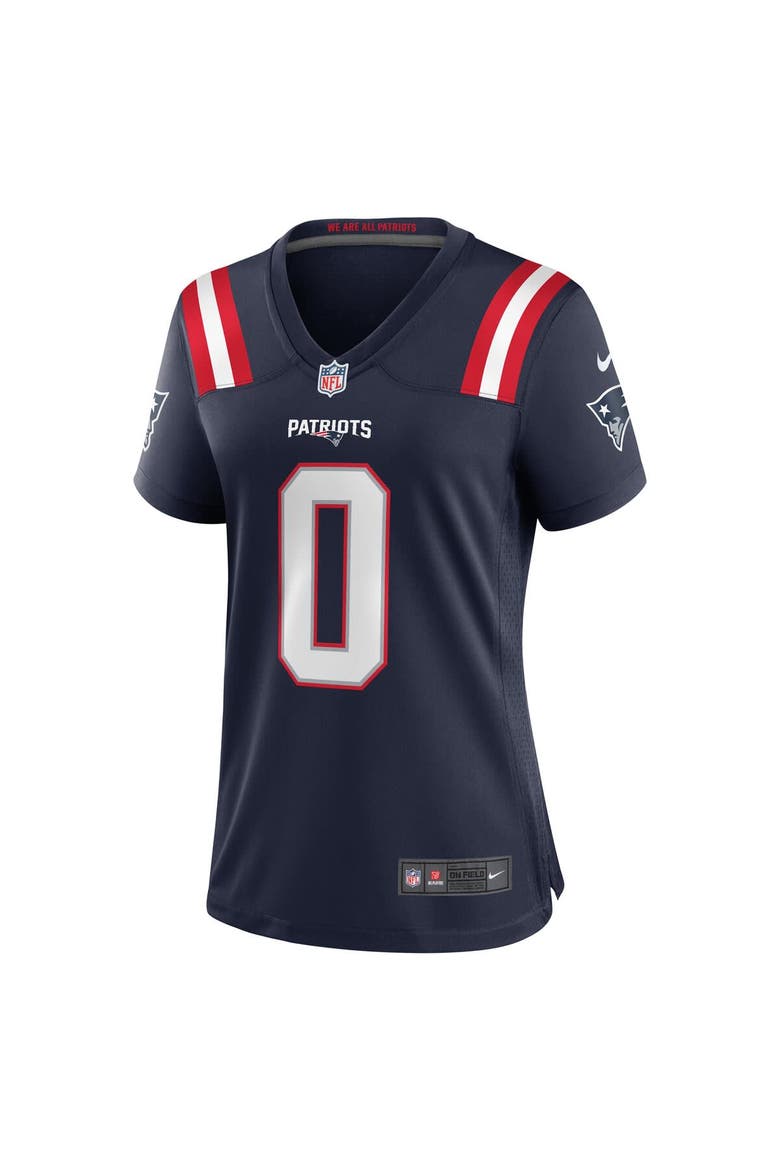 Women's Nike Christian Gonzalez  Navy New England Patriots Team Game Jersey, Alternate, color, Navy