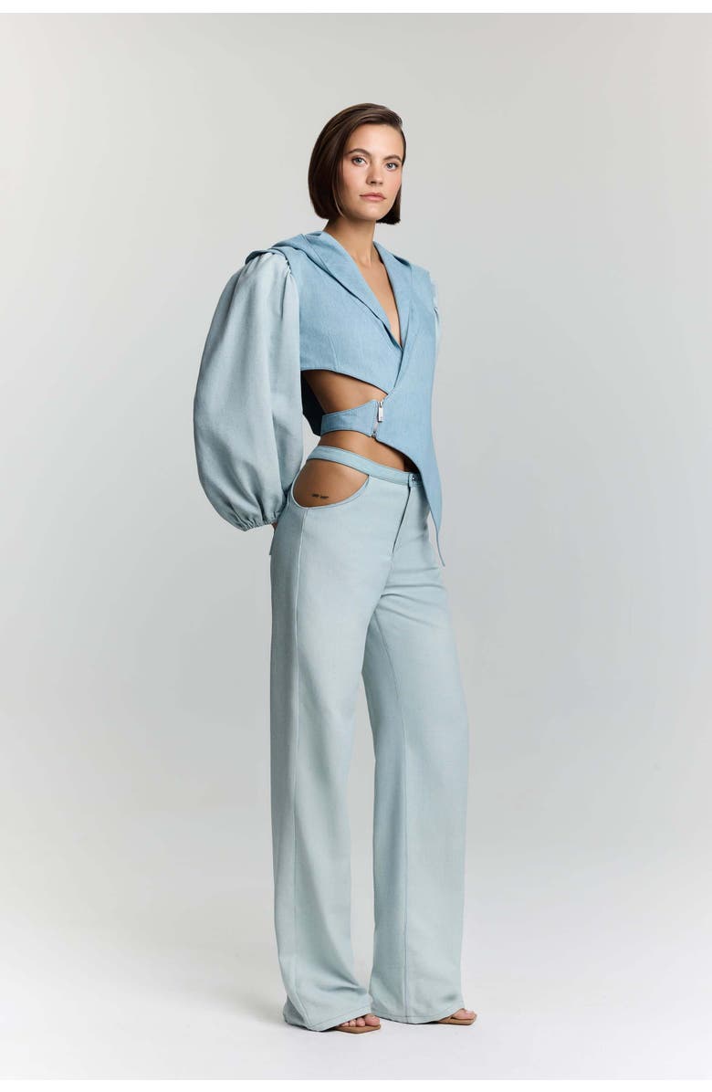 Jendue Belinda Denim Jean - Luxury Women's Designer Denim, Alternate, color, Iced Blue