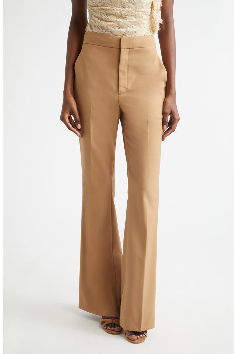 Sophie II Flare Wool Blend Pants, Main, color, DESERT BEIGE