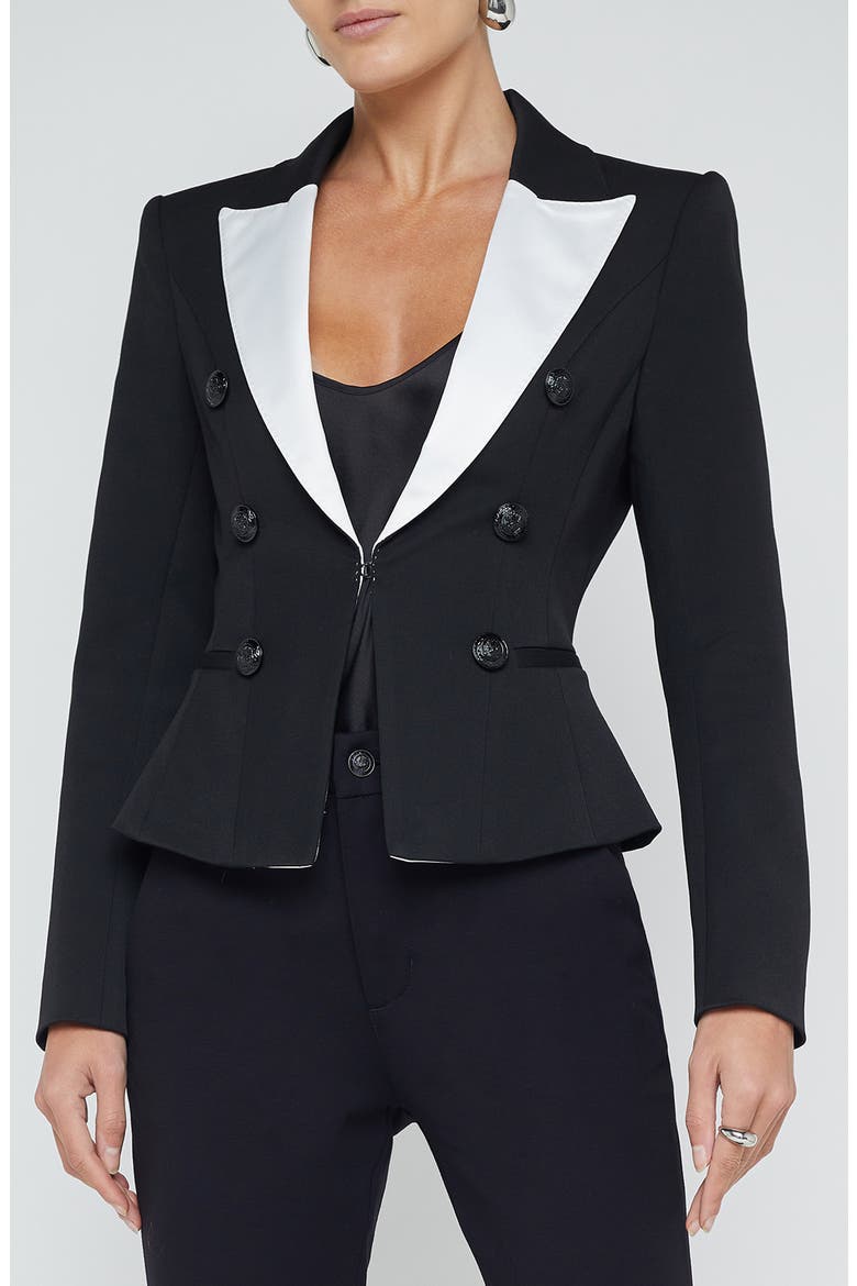 Andalusia Blazer, Main, color, BLACK/WHITE