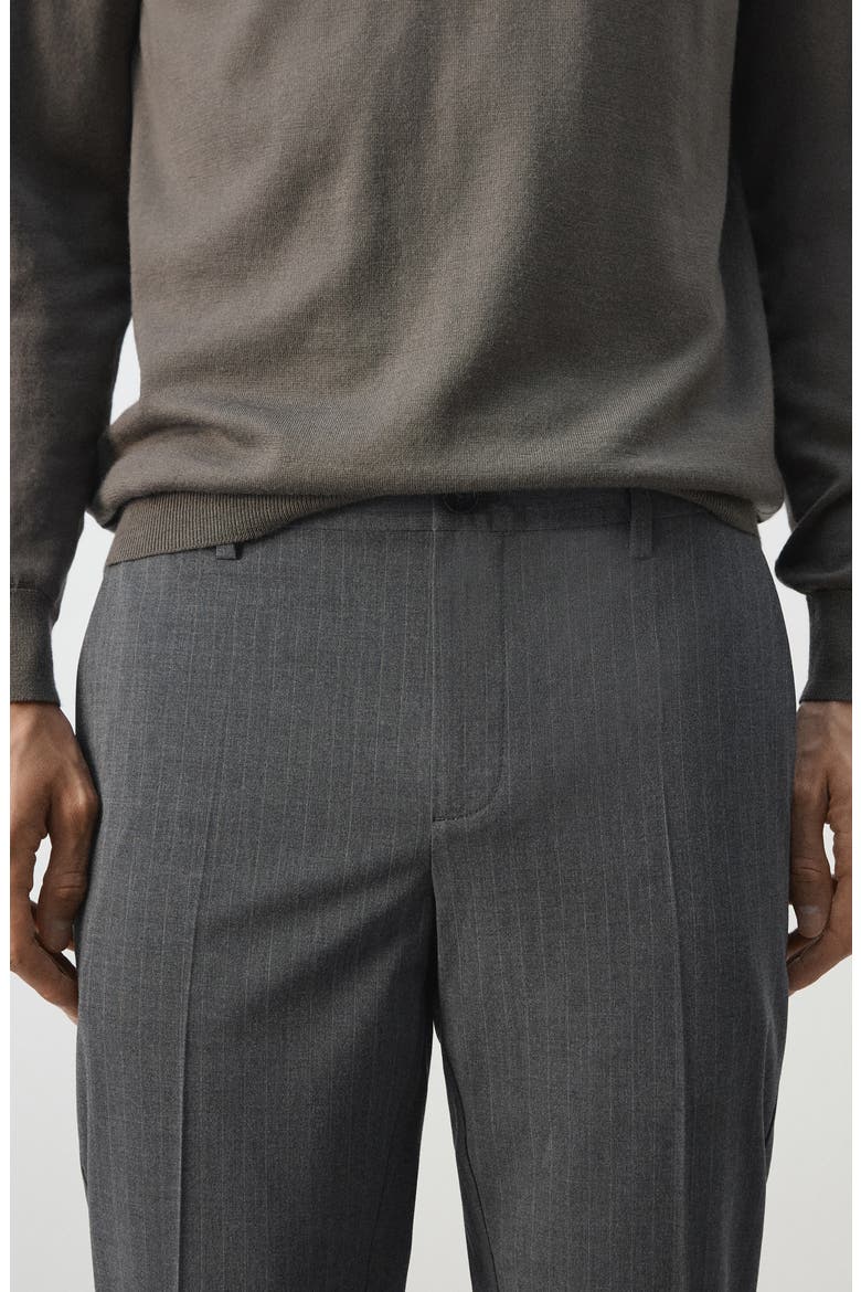 Slim Fit Pleat Front Pants, Alternate, color, GREY