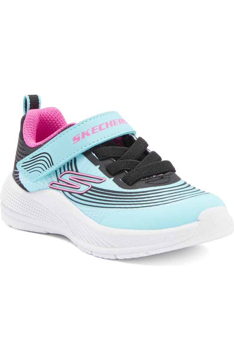 SKECHERS Kids' Microspec Advance Sneaker, Main, color, Aqua/ Purple