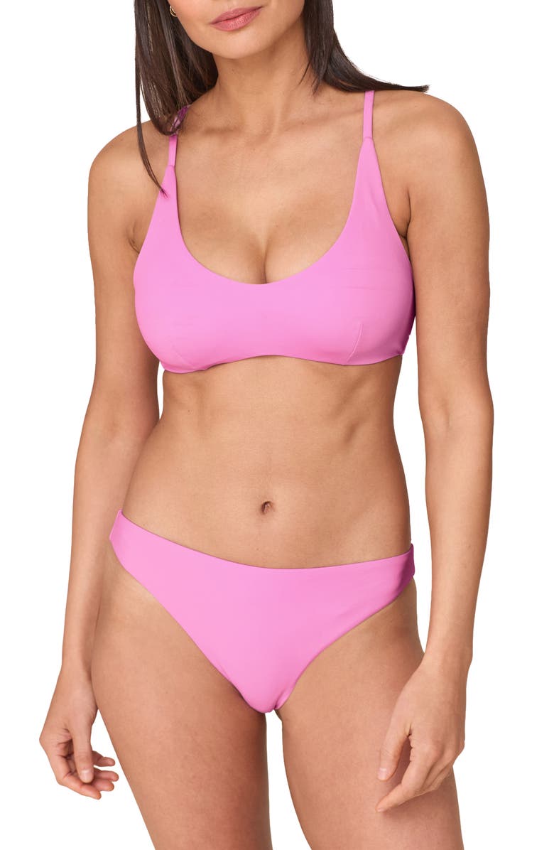Andie The Essex Bikini Top, Alternate, color, Rosebloom