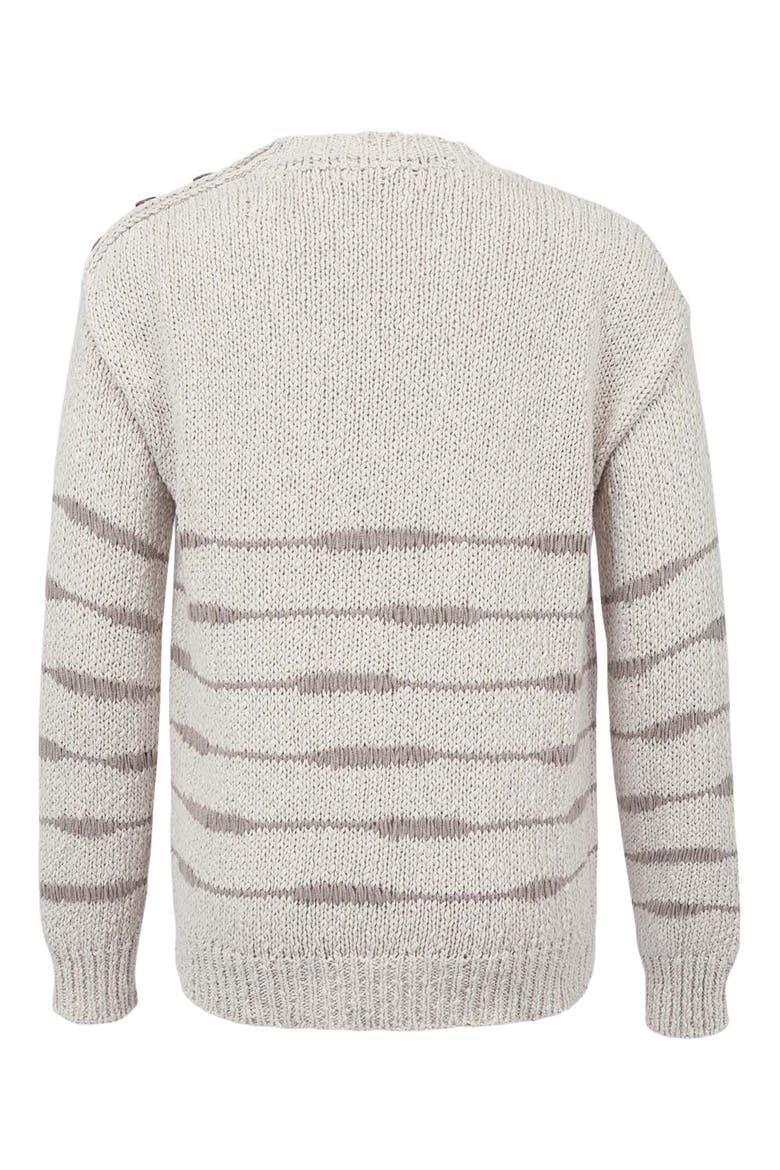 Drop Stitch Breton Sweater, Alternate, color, OATMEAL TAUPE