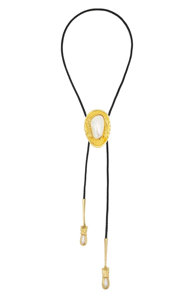 Petit Moments Dolly Bolo Tie Necklace, Main, color, Gold