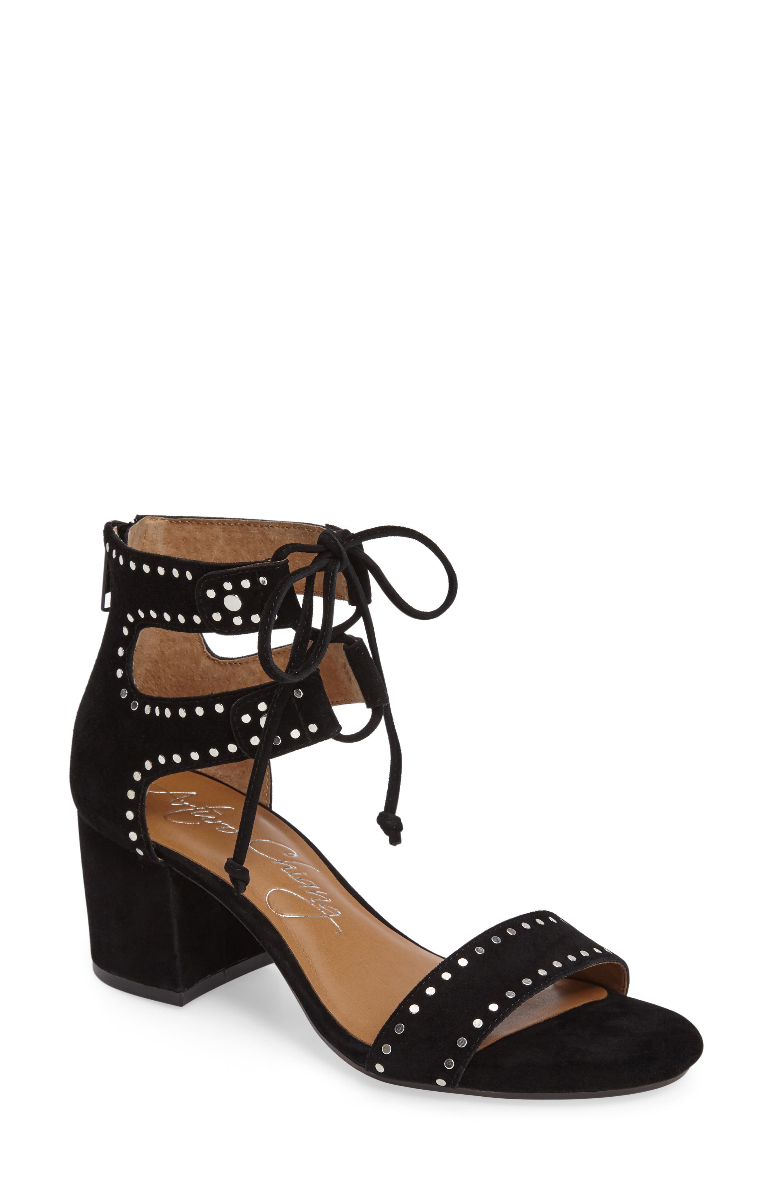 Arturo Chang Hollis Block Heel Sandal, Main, color, BLACK SUEDE