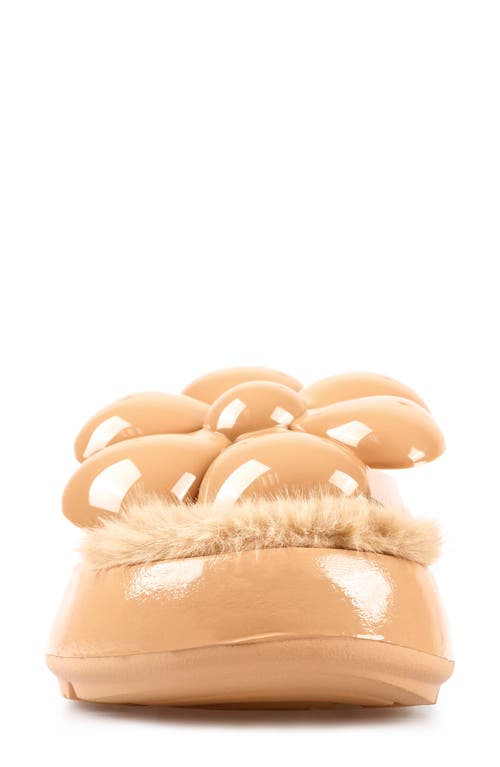 Zigi Cass Faux Fur Lined Sandal In Natural