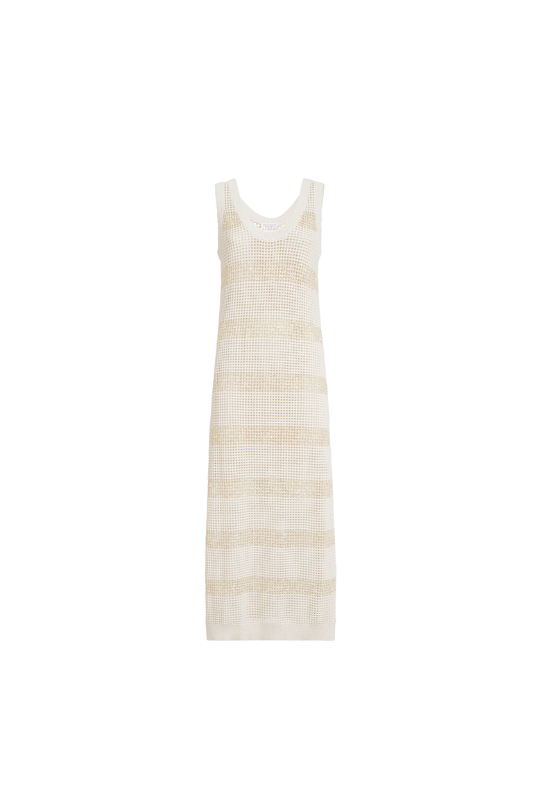 Dress with dazzling stripes, Alternate, color, Oat