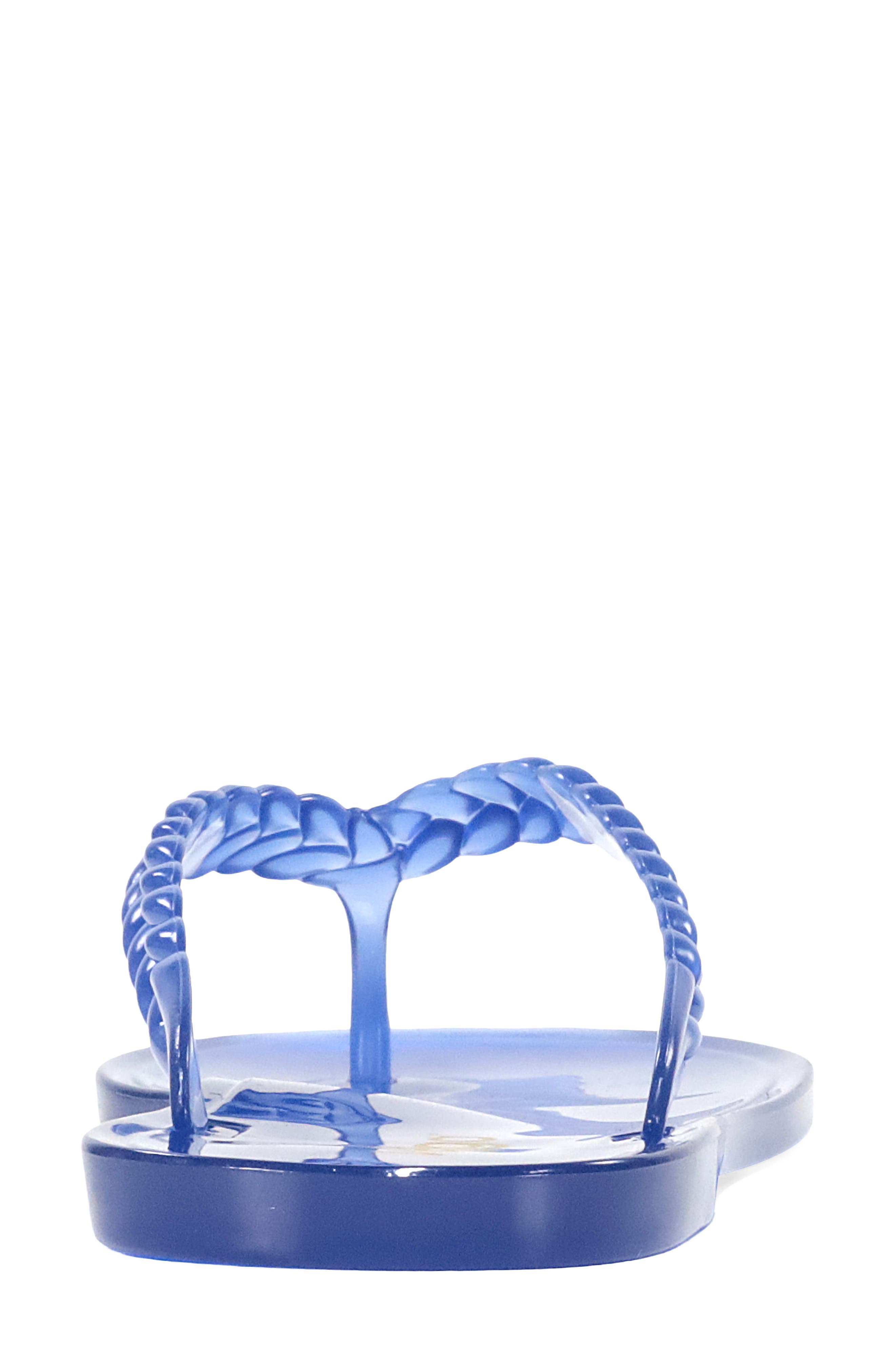 Becky Slide Sandal, Alternate, color, NAVY BLUE PVC TRANSLUCENT