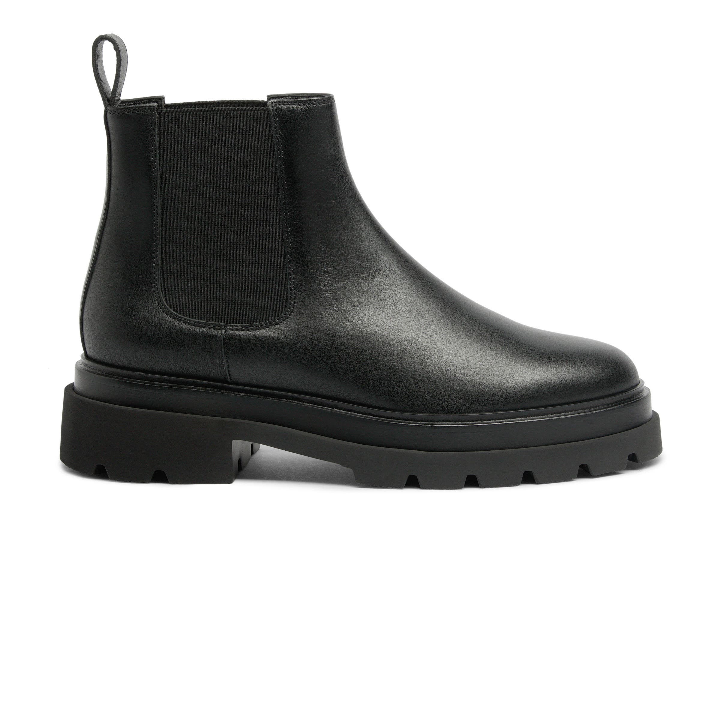 Santoni Women's leather Chelsea boot, Alternate, color, Black