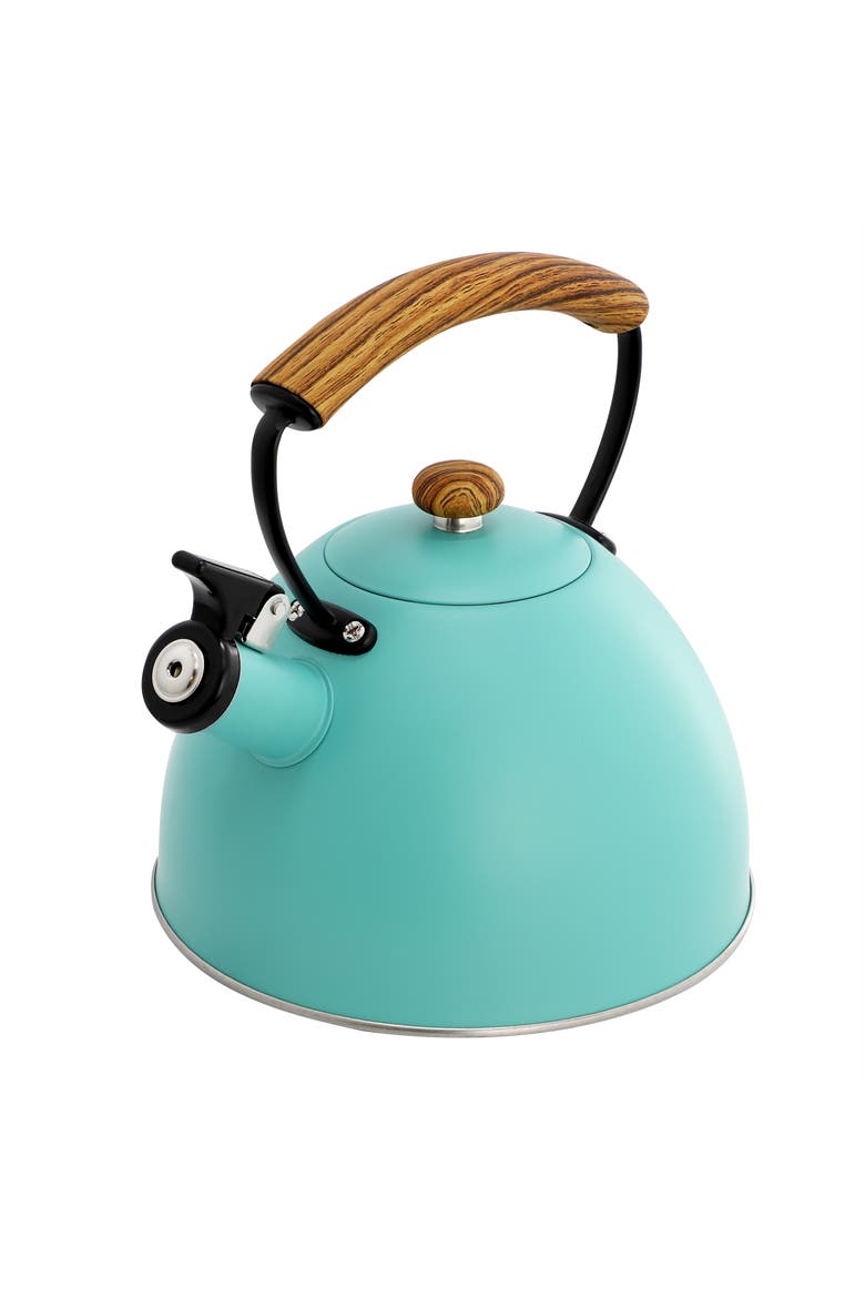 3.2 Quart Whistling Tea Kettle, Alternate, color, Matte Turquoise