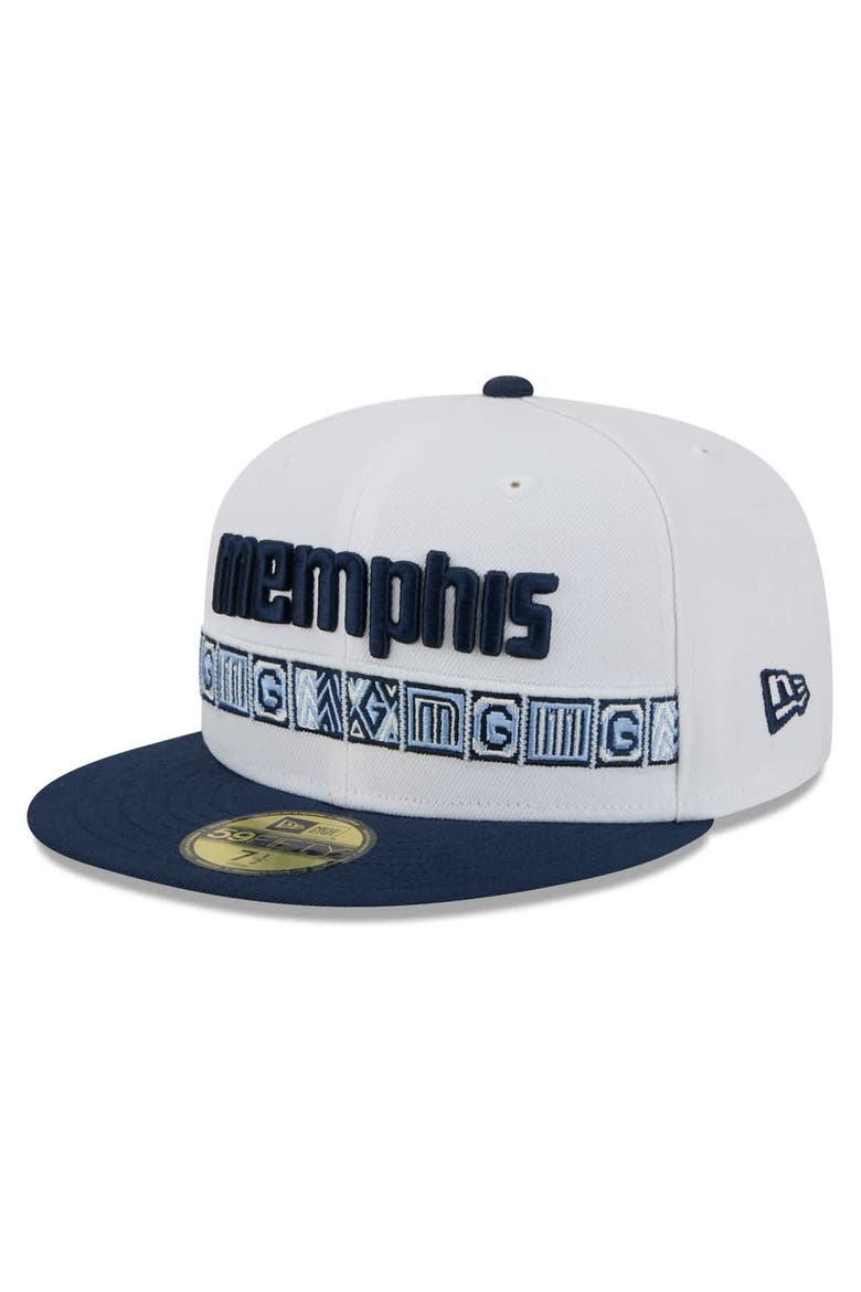 Men's New Era White/Navy Memphis Grizzlies 2025/26 City Edition 59FIFTY Fitted Hat, Alternate, color, White