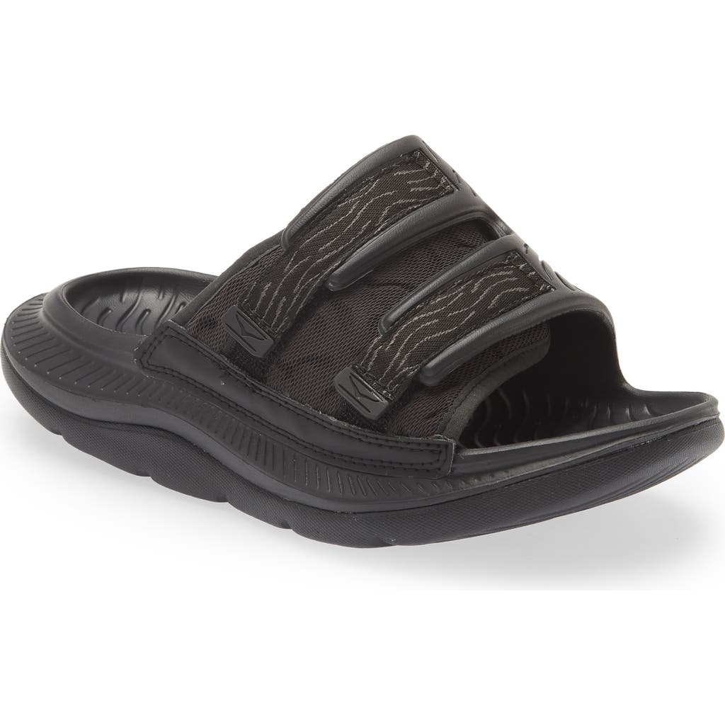 Hoka Gender Inclusive Ora Luxe Slide Sandal In Black/black