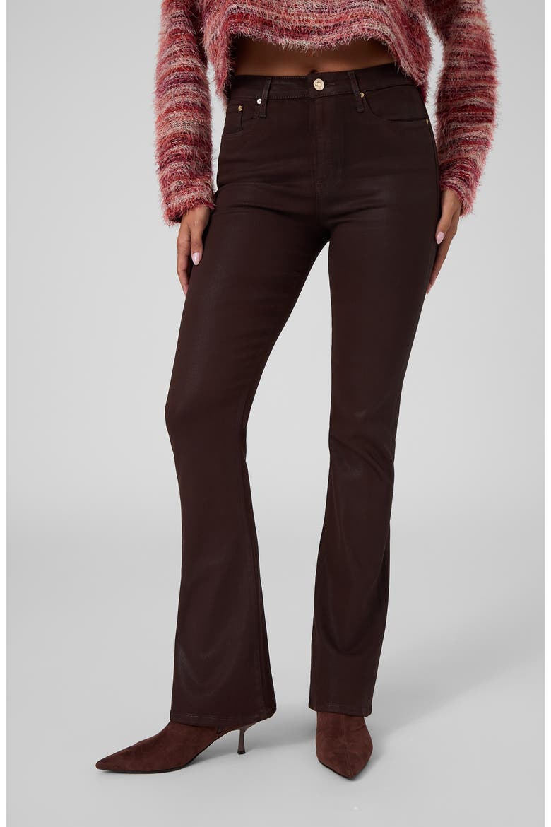 Sexy Mid Rise Flare Jeans, Main, color, DARK COFFEE