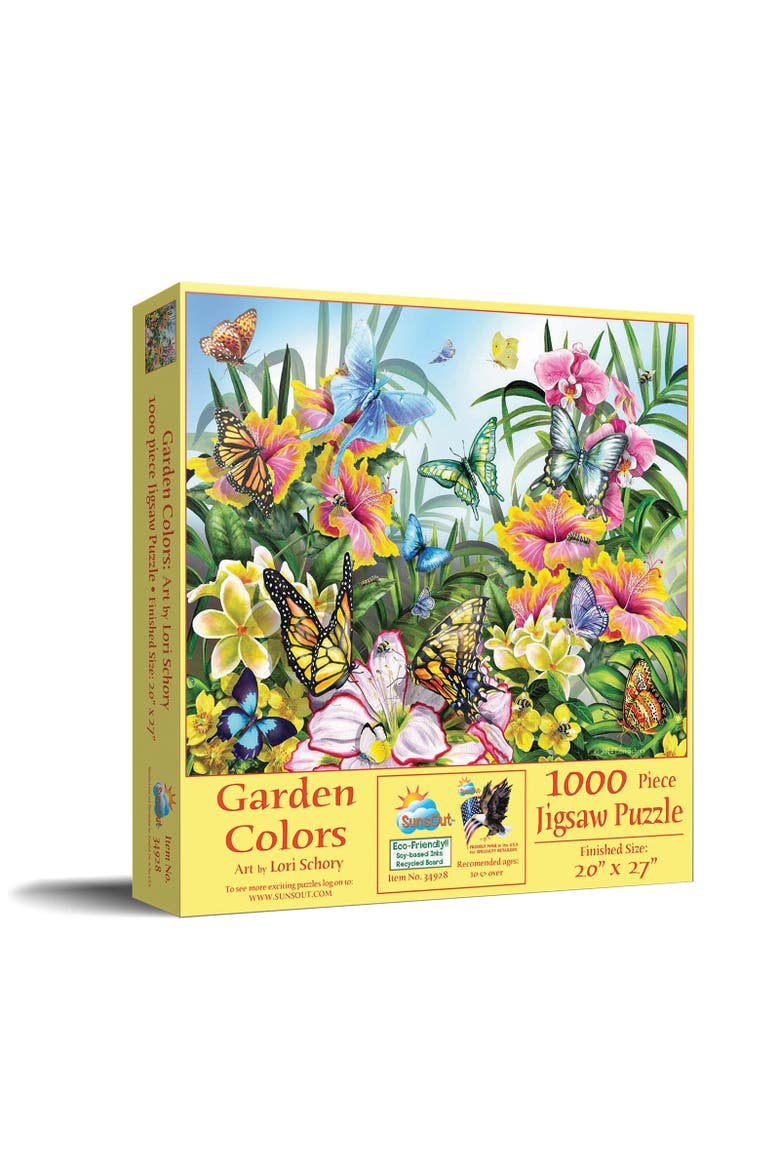 Garden Colors 1000 piece Jigsaw Puzzle for Adults, Main, color, Multicolor