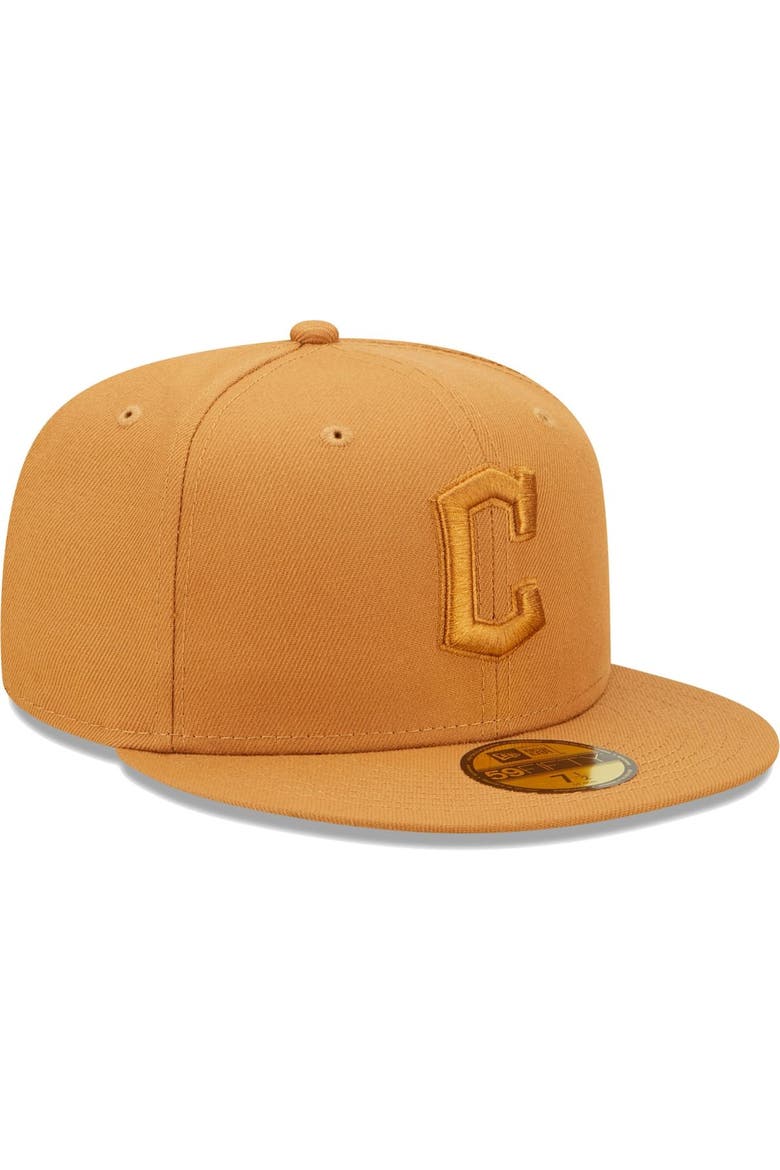 Men's New Era Brown Cleveland Guardians Color Pack 59FIFTY Fitted Hat, Alternate, color, Brown