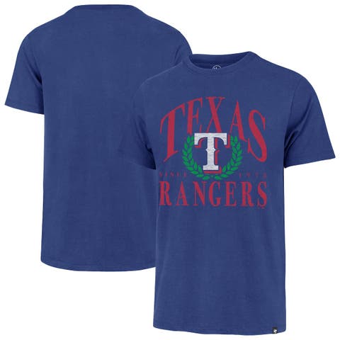 Men's '47 Royal Texas Rangers Pitchout Franklin T-Shirt