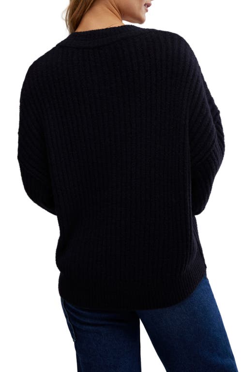 Shop Free People Cocoa Rib Henley Sweater
