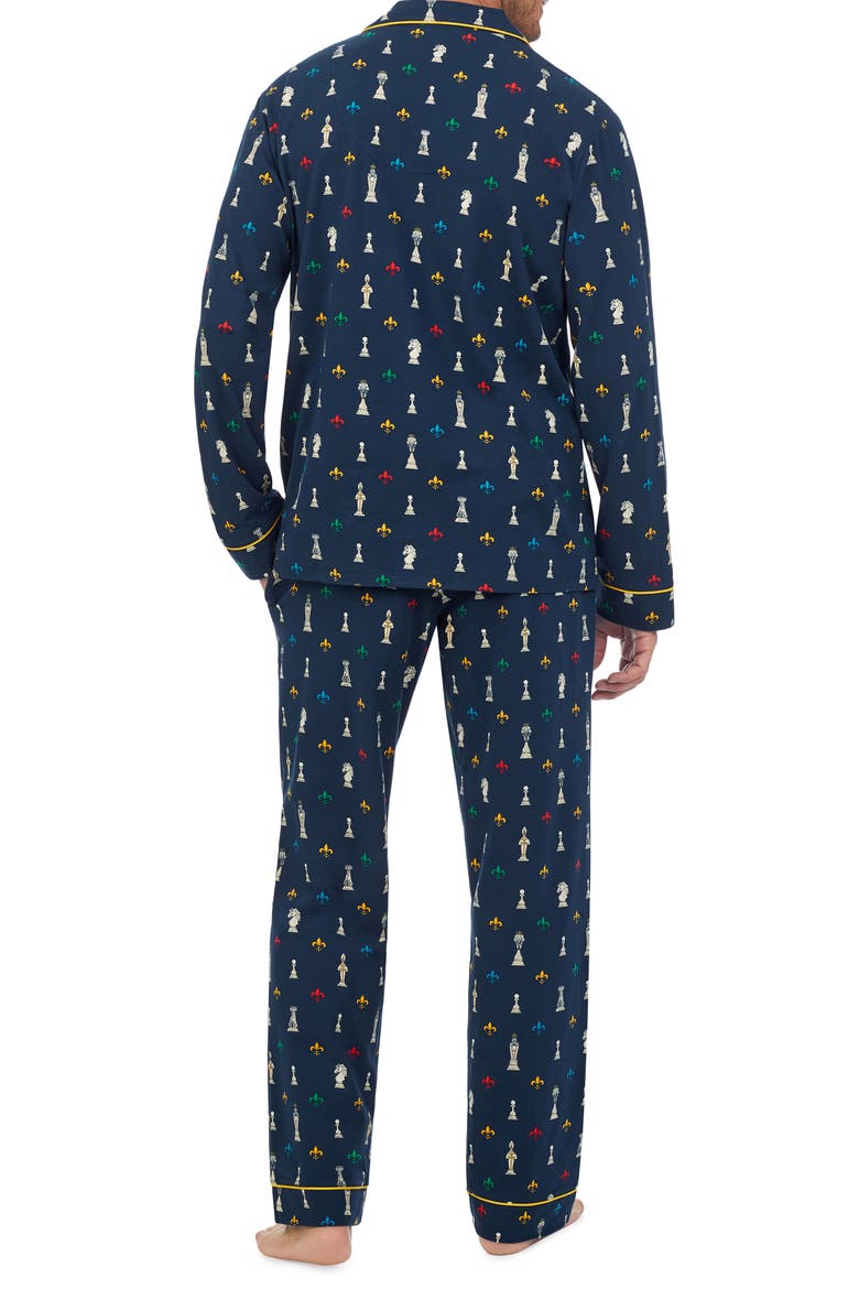 Chess Print Stretch Organic Cotton Pajamas, Alternate, color, CHECKMATE