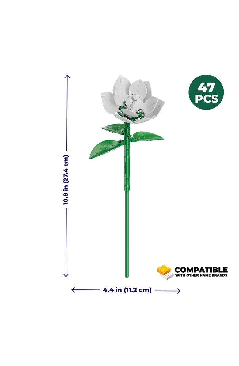 Brickcraft Bricktanicals White Gardenia Building Set, Alternate, color, White