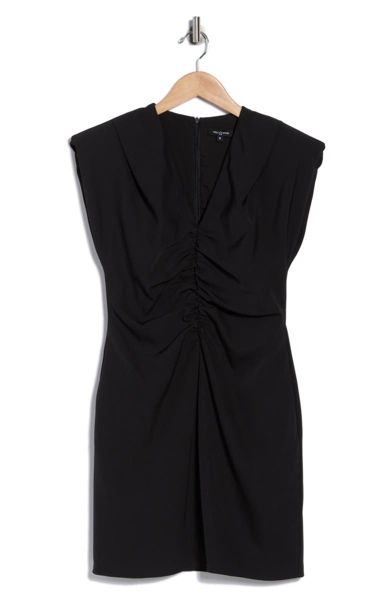 AREA STARS Quora Short Dress, Alternate, color, Black