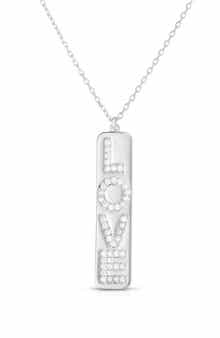 Cubic Zirconia Love Pendant Necklace