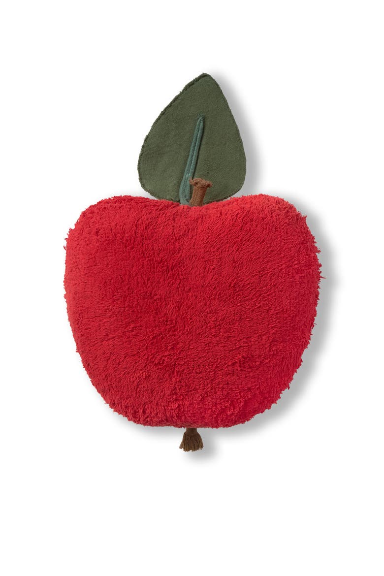 Floor Cushion Apple, Alternate, color, Red, Natural, Chestnut