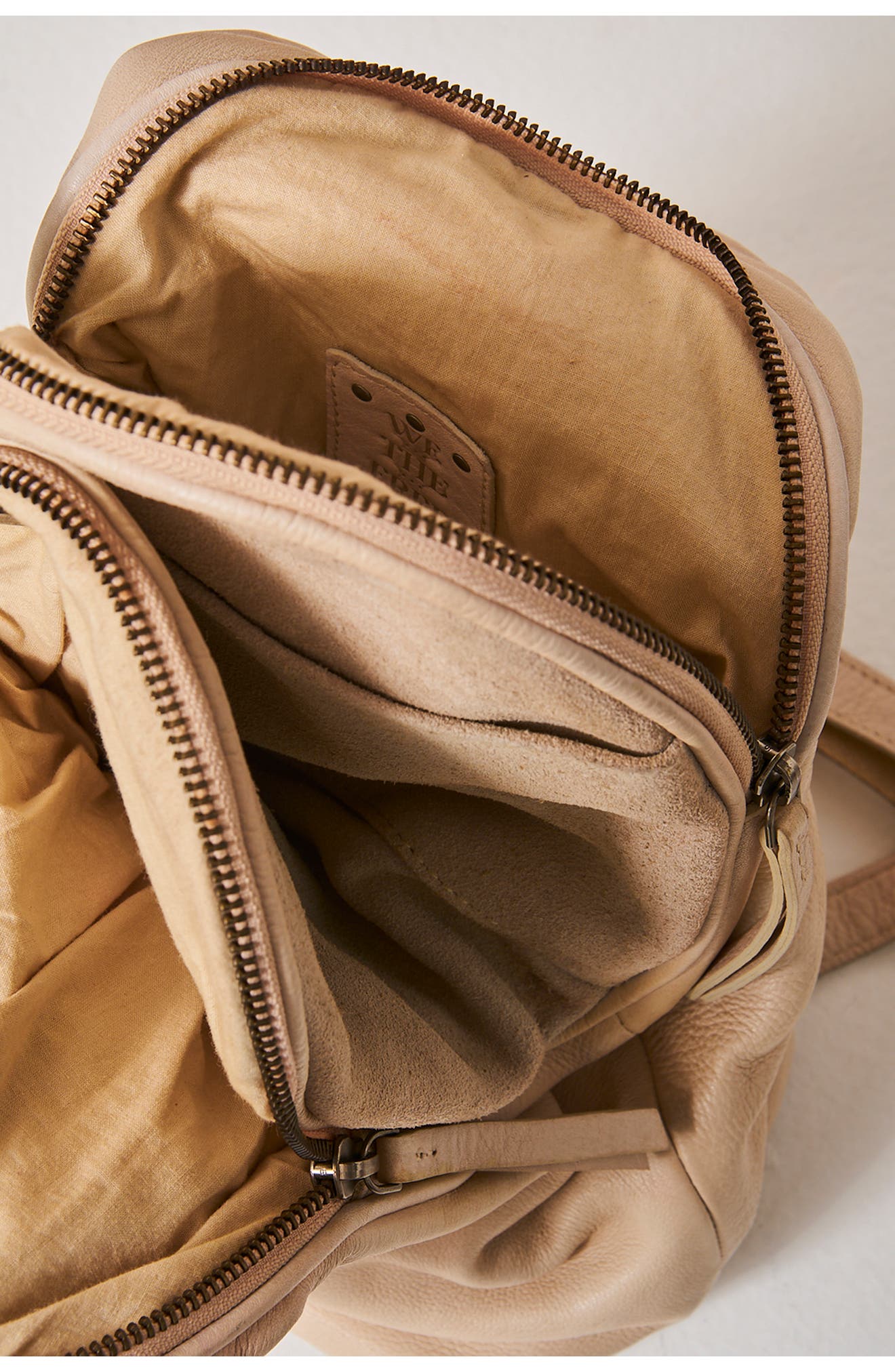 Free People We the Free Soho Convertible Leather Backpack, Alternate, color, Champagne