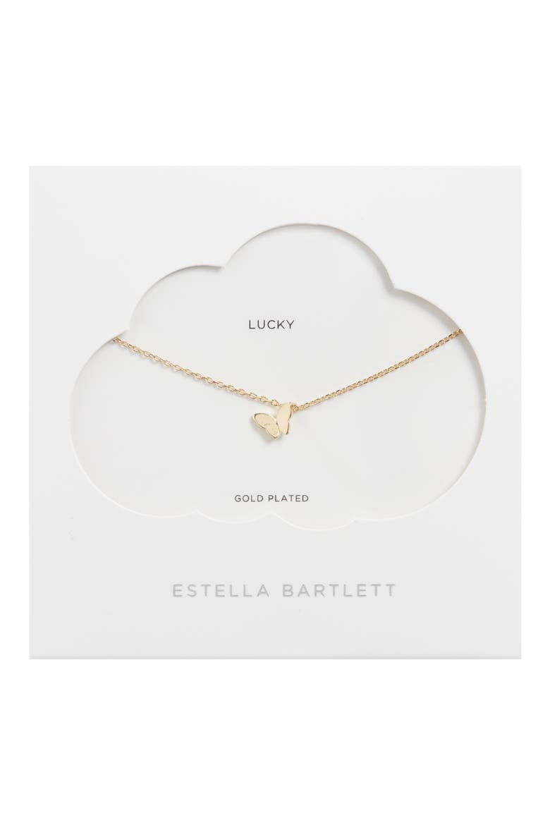 Lucky Butterfly Pendant Necklace, Alternate, color, GOLD