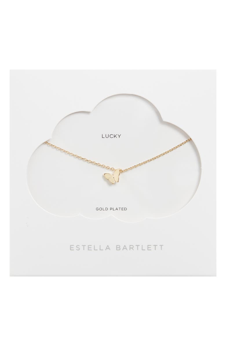 Estella Bartlett Lucky Butterfly Pendant Necklace, Alternate, color, 