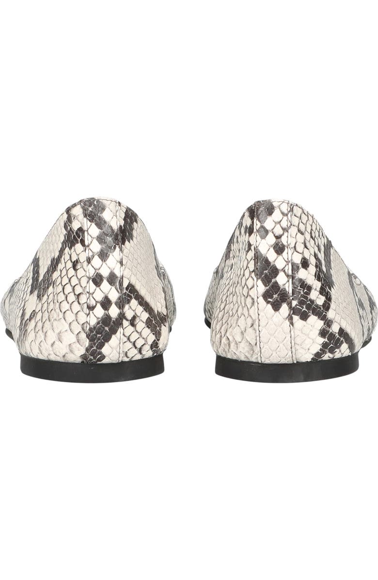 Pretty Ballerinas Round Toe Snake Naked Ballet Flat, Alternate, color, Ivory