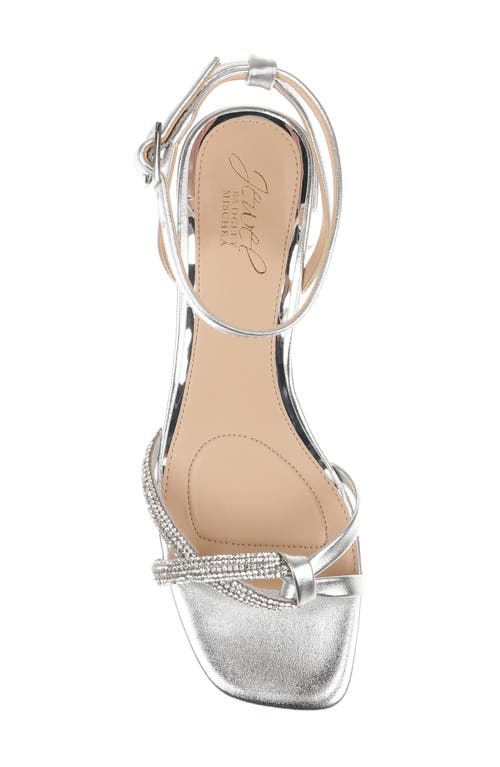 Jewel Badgley Mischka Fern Ankle Strap Sandal In Gray