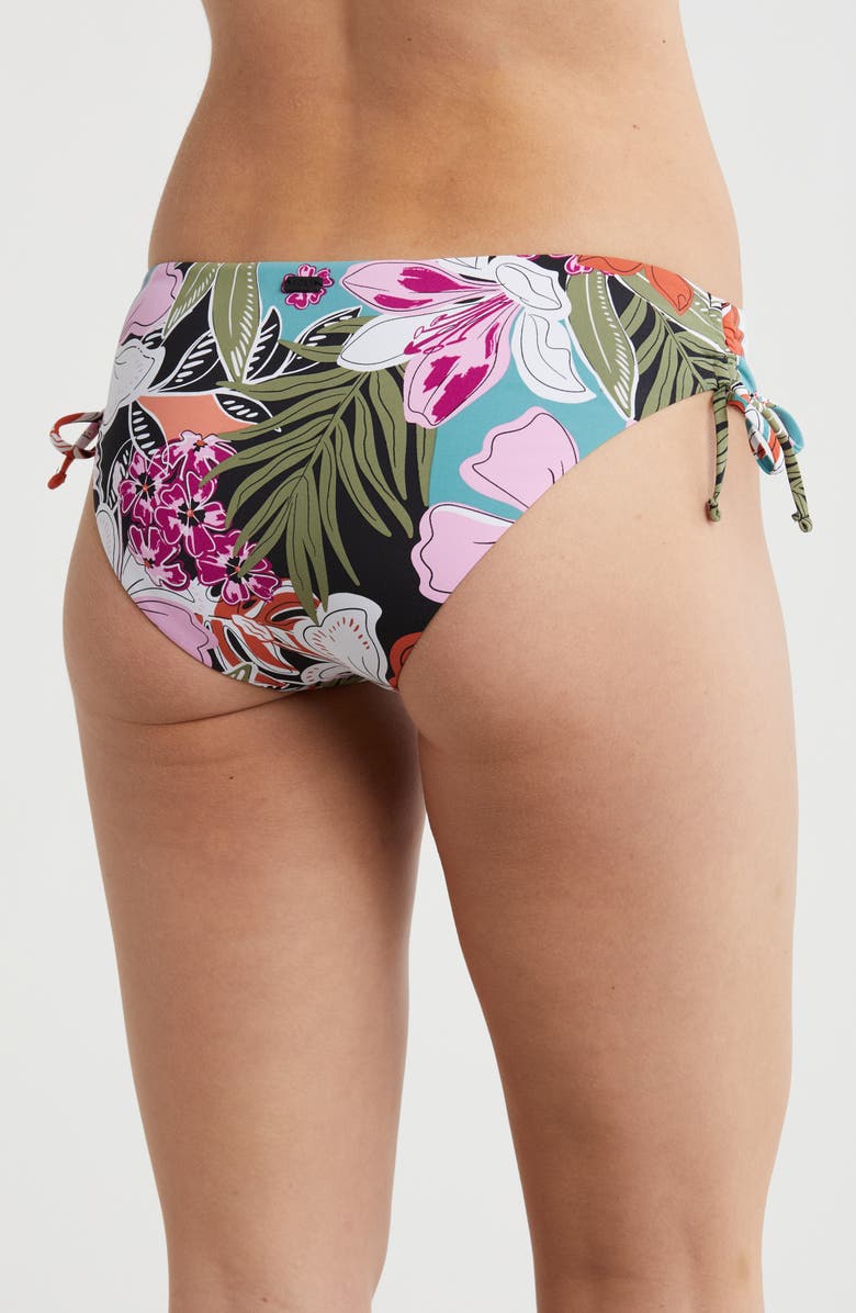 Roxy Hipster Ties Bikini Bottoms, Alternate, color, Anthracite Palms