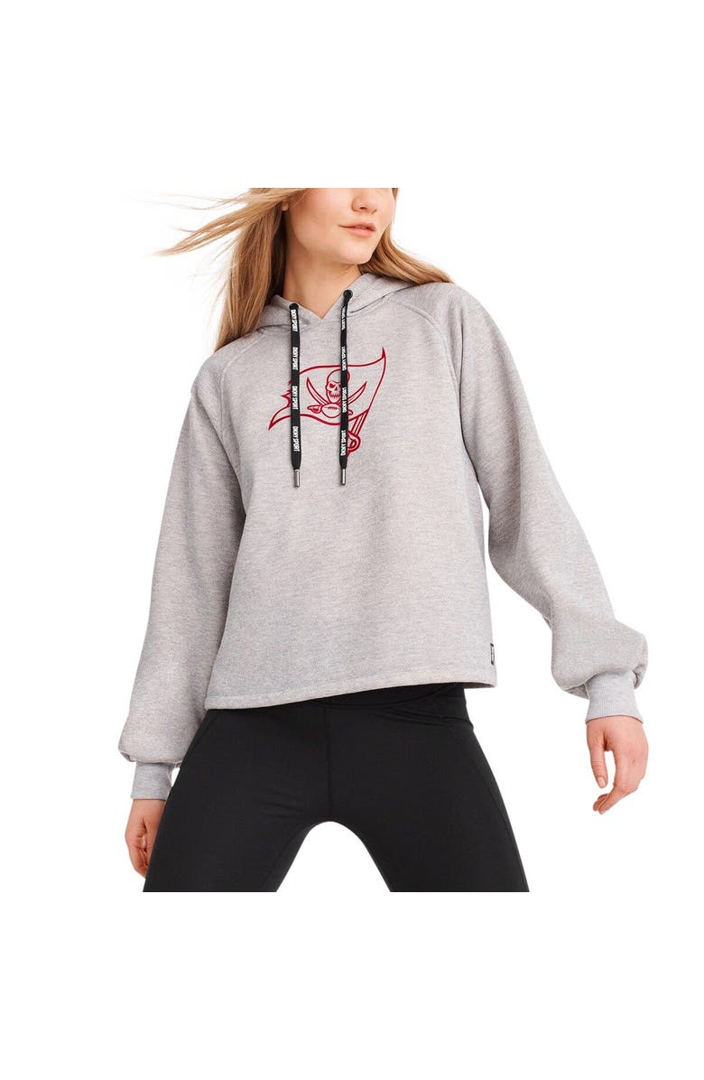 DKNY SPORT Women's DKNY Sport Heather Gray Tampa Bay Buccaneers Debbie Dolman Raglan Pullover Hoodie, Main, color, Heather Gray