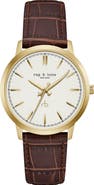 rag & bone Manston Leather Strap Watch, 40mm