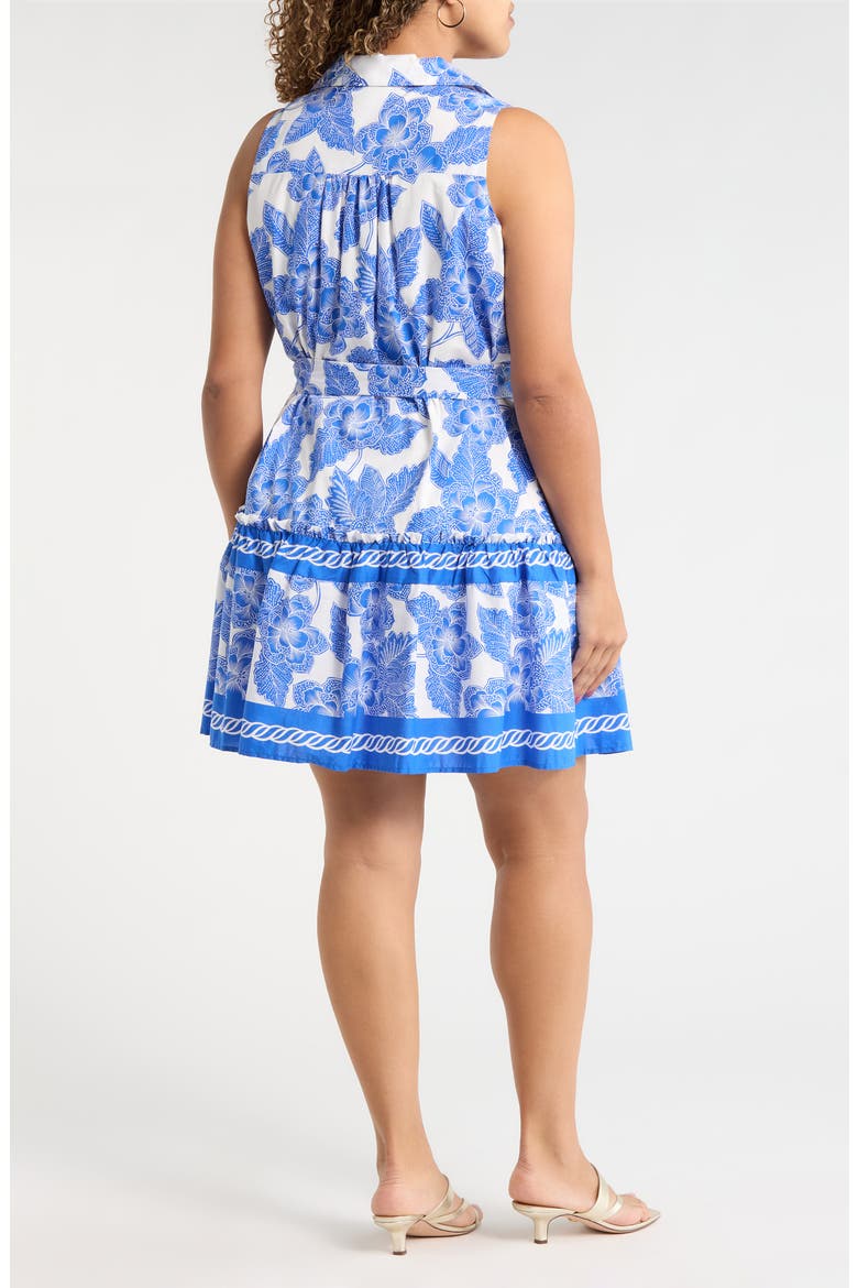 Rency Floral Zady Sleeveless Dress, Alternate, color, WHT-BLU