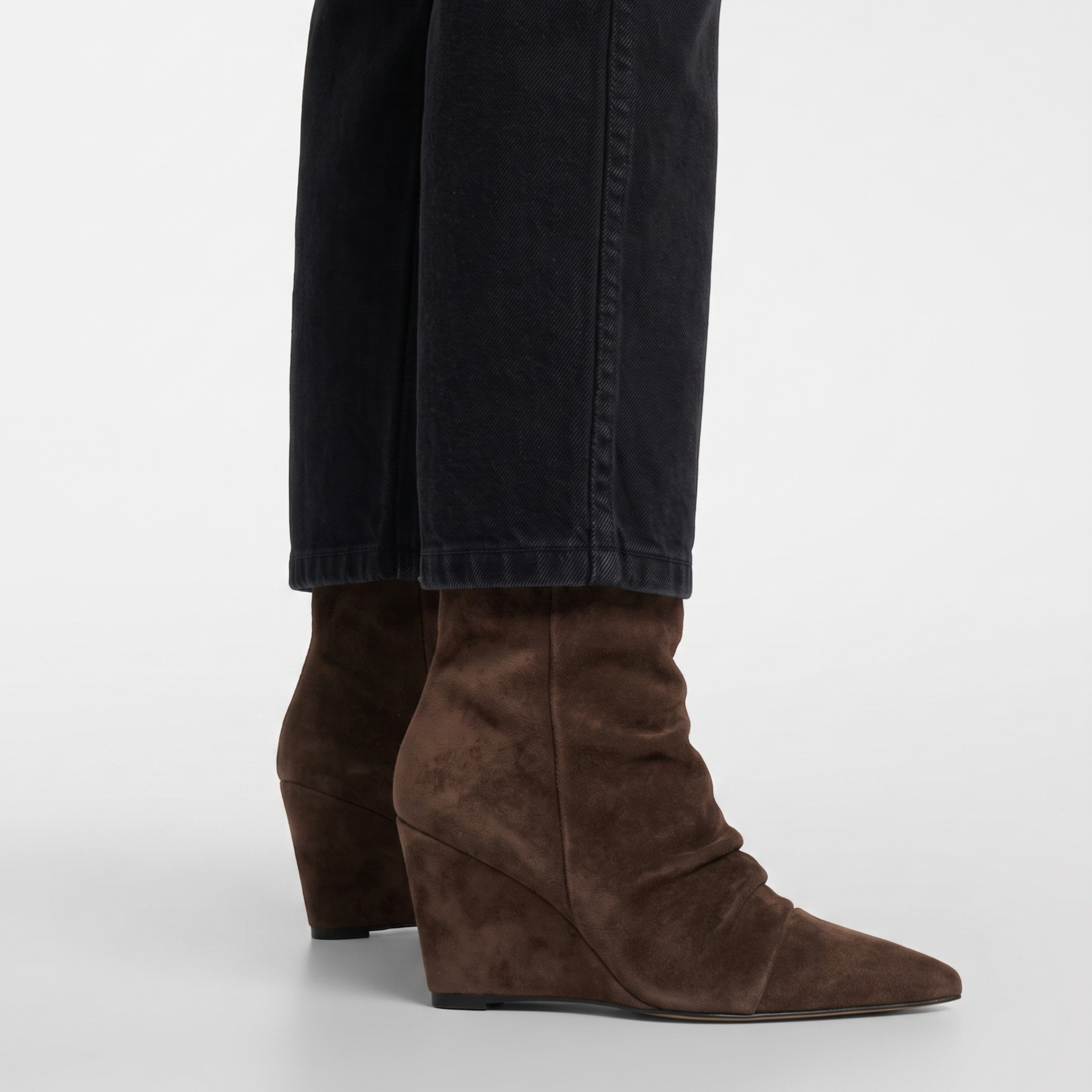 Jill Slouch Wedge Boots, Alternate, color, Taupe