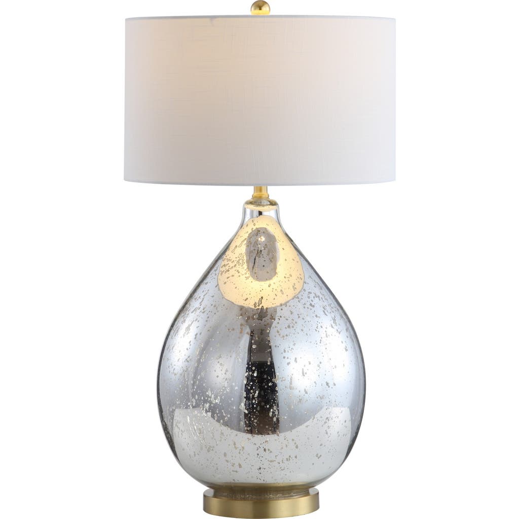 Jonathan Y Sasha 30.75" Glass/metal Led Table Lamp In Mercury Silver
