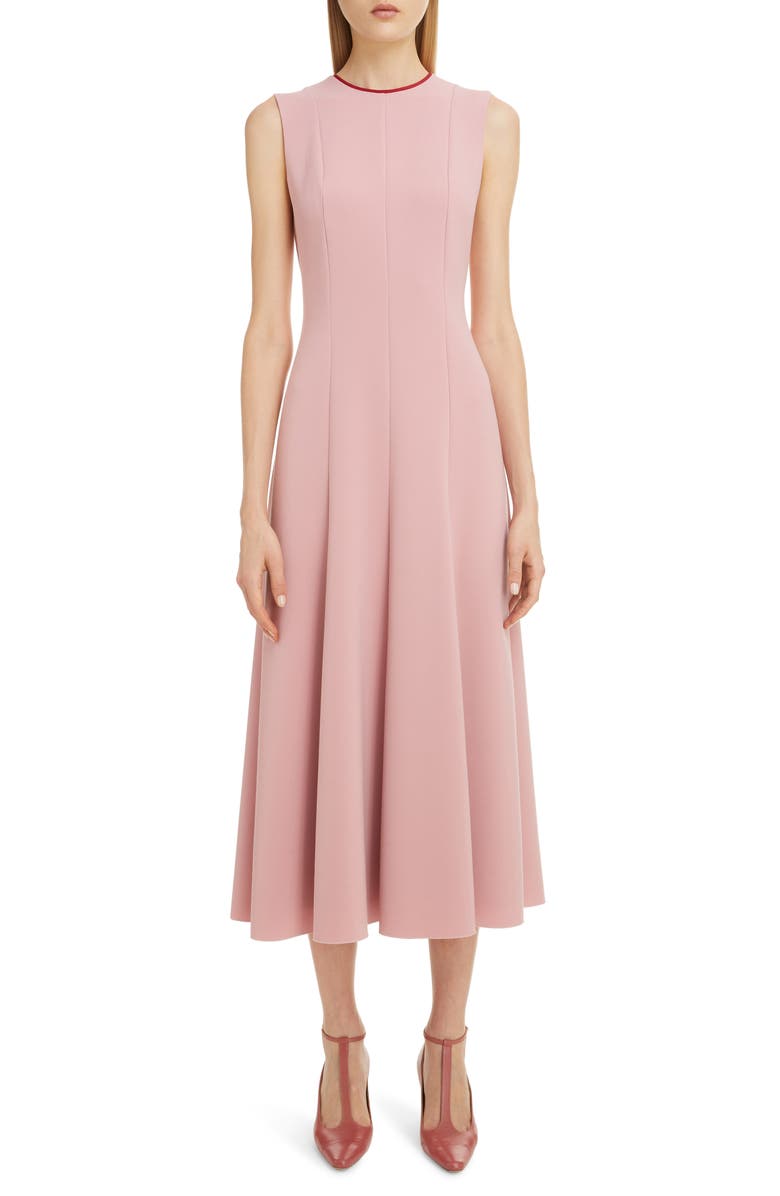 Roksanda Contrast Stripe Sleeveless Midi Dress, Main, color, 