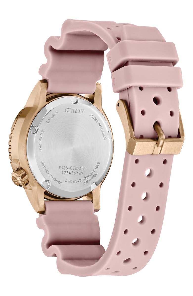 Citizen Promaster Sea Polyurethane Strap Watch, 36.5mm, Alternate, color, Pink
