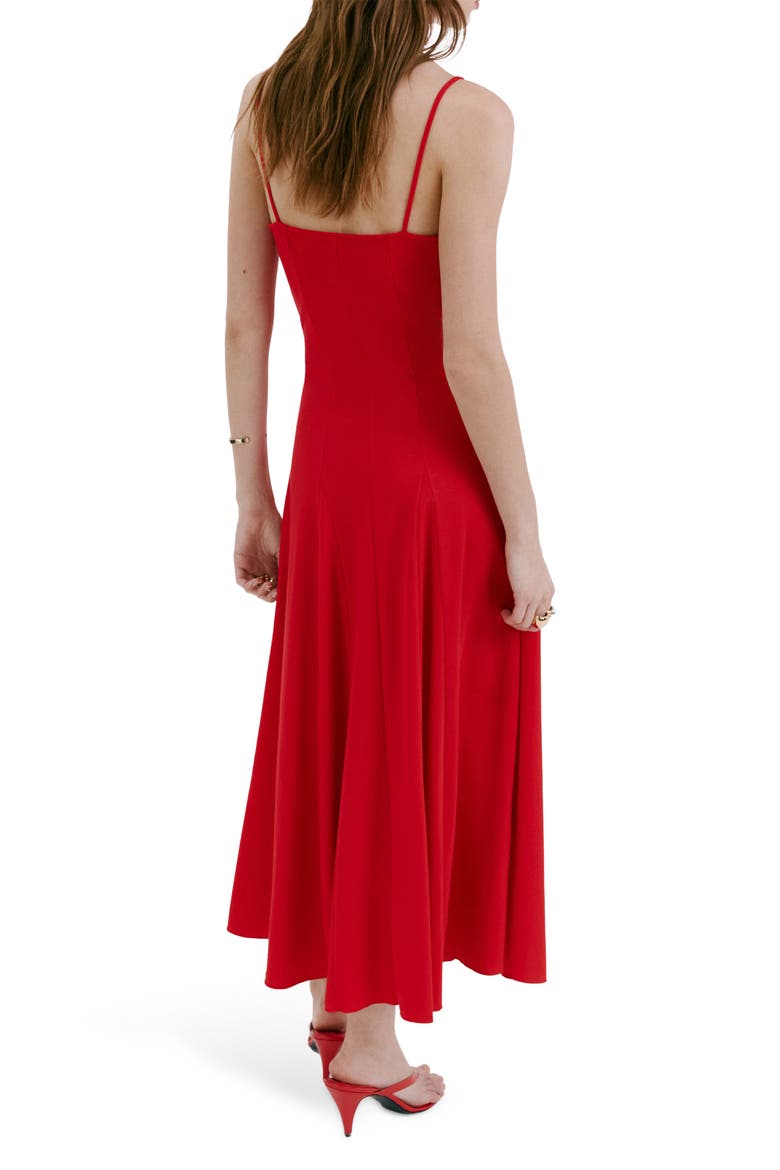 Dot Sleeveless Maxi Dress, Alternate, color, RED