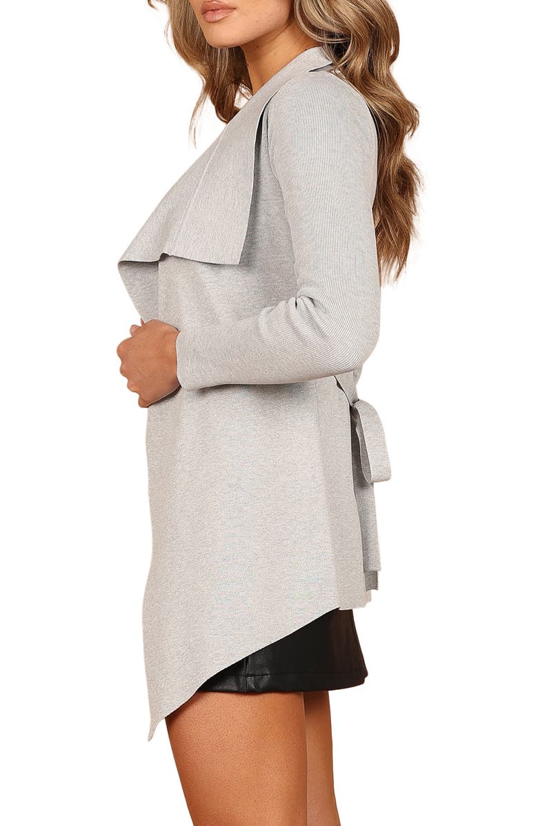 Petal & Pup Zimmer Tie Waist Cardigan, Alternate, color, Grey